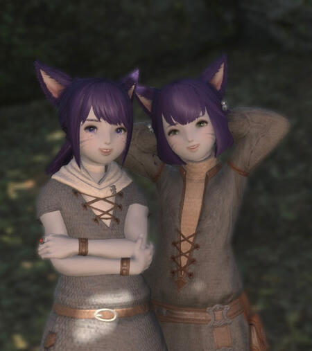 Perhi and her twin sister, Pelhi, aged 6